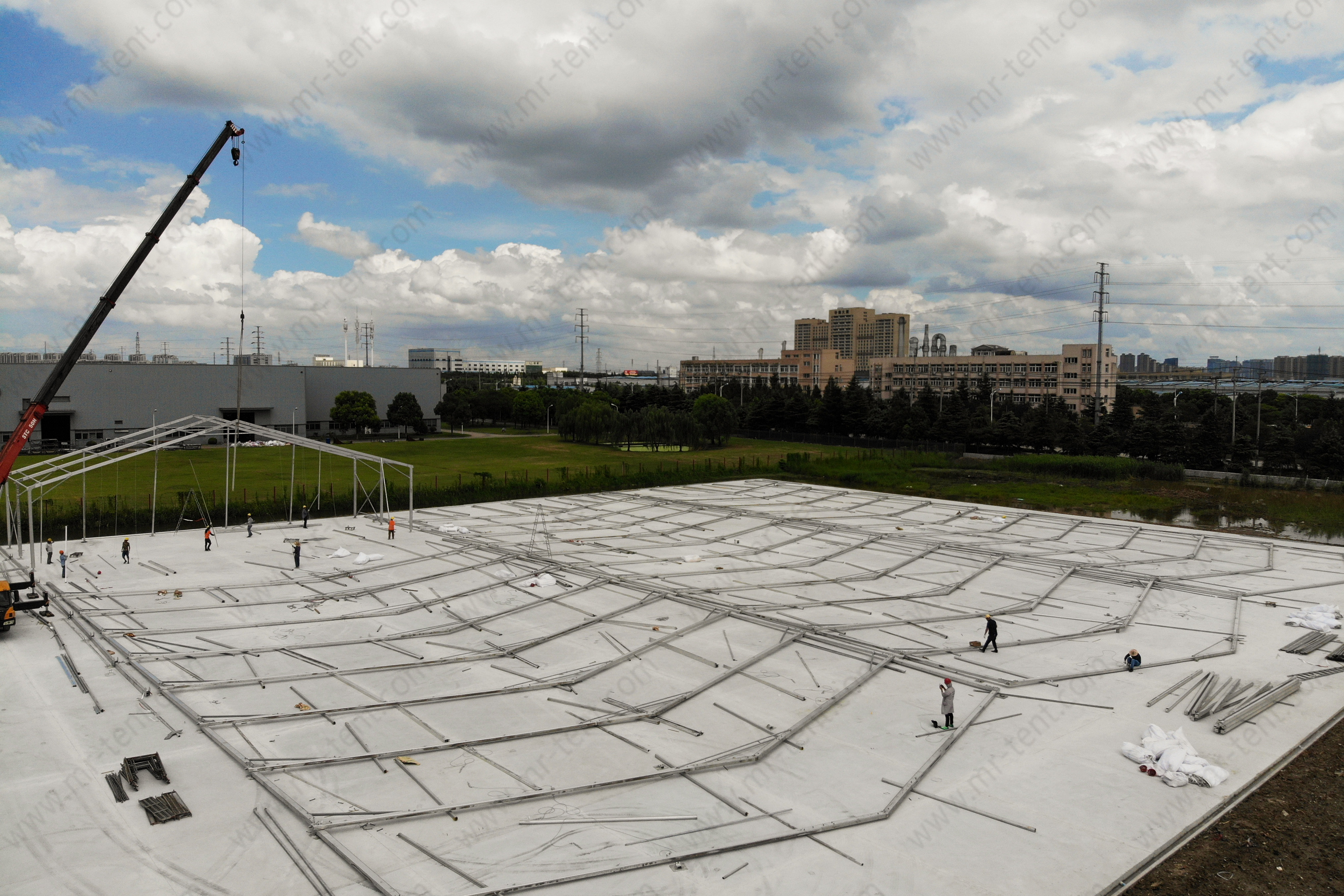 4 juegos de carpas de aluminio para almacén de 20 m