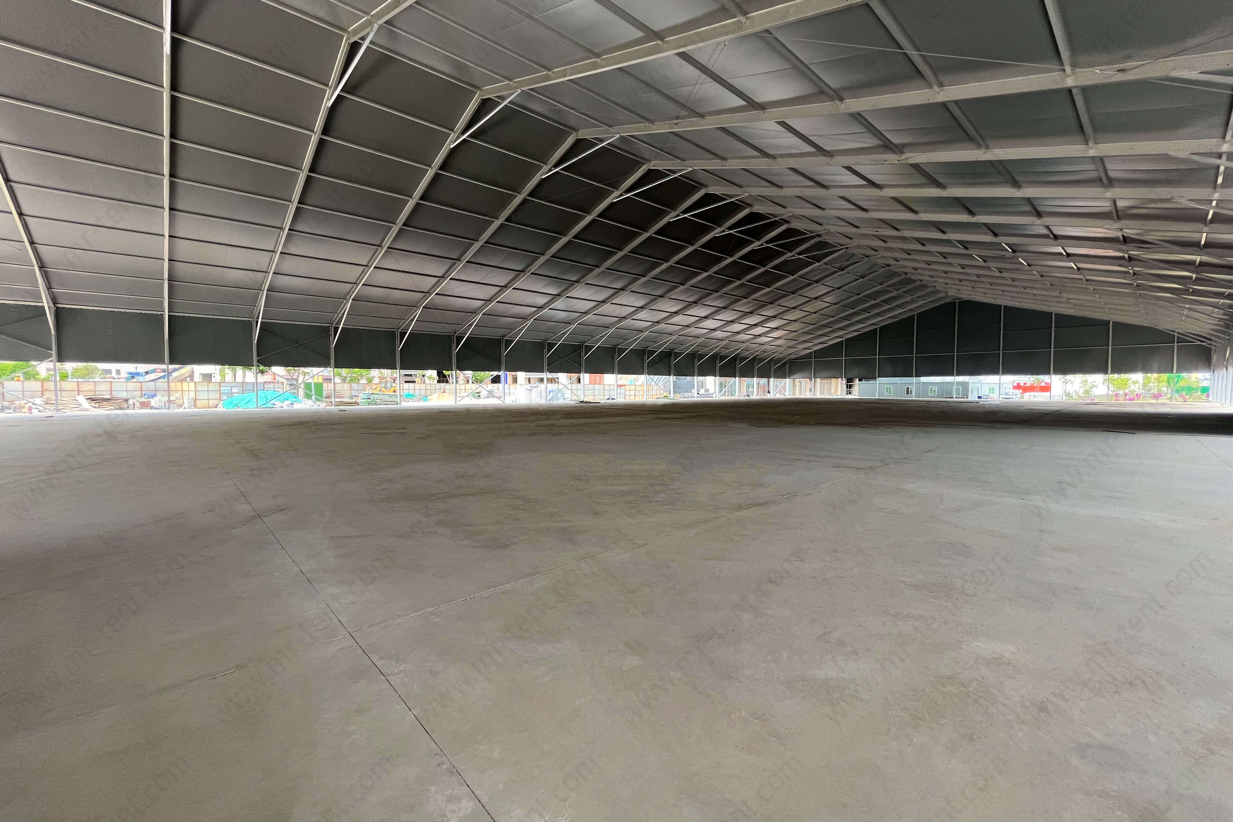 Gran almacén de carpas de almacenamiento con PVC gris