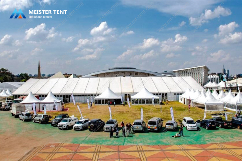 Carpa Comercial Blanca Mixta para Eventos y Fiestas