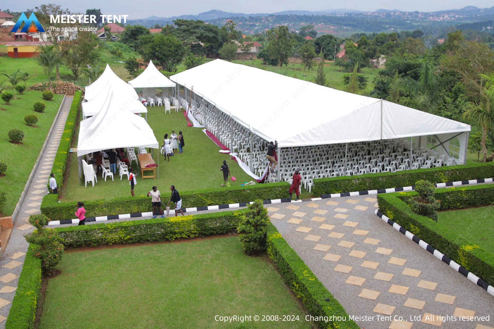 Carpa modular de aluminio para eventos sociales 500 personas