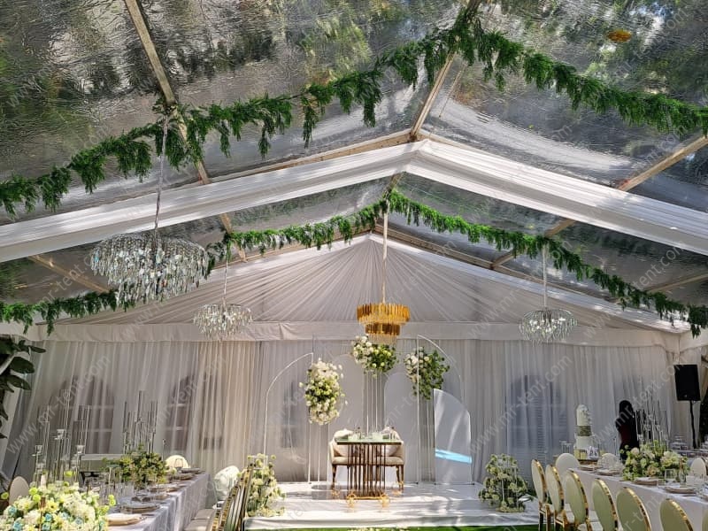 Carpa Grande Transparente con Techo Claro