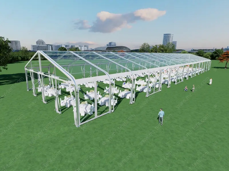 Carpa Curva Transparente para 500 Personas en Venta