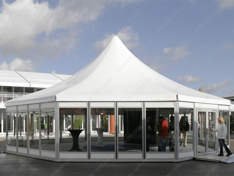 Carpas de aluminio claras y blancas para bodas y fiestas, carpas de múltiples lados