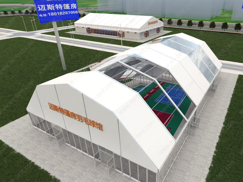 Carpas poligonales para canchas de entrenamiento deportivo al aire libre