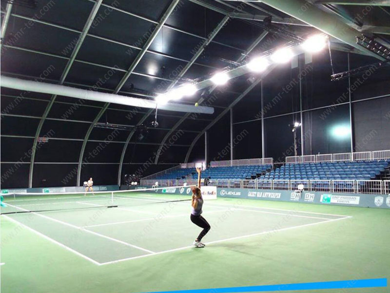 Carpas curvas para exteriores para salones deportivos y canchas de tenis