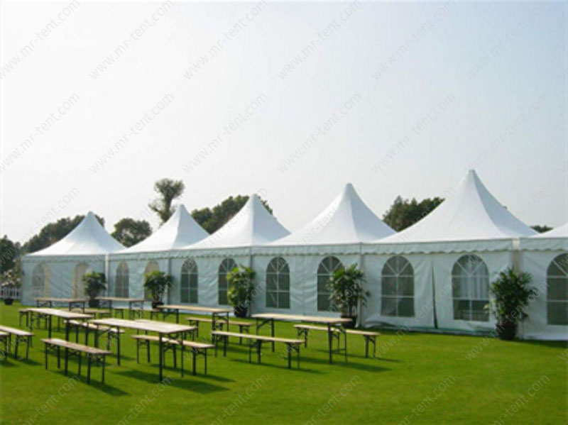 Carpas pagoda mini de lona de PVC de 3x3 y 5x5 para ferias comerciales
