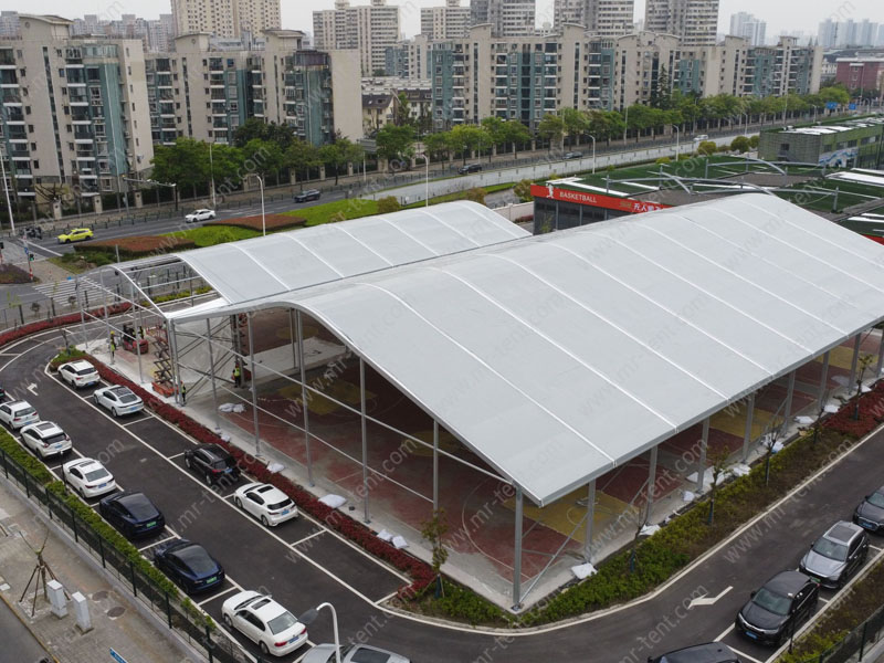 Carpa grande de 30×50 m para pádel, tenis y pickleball