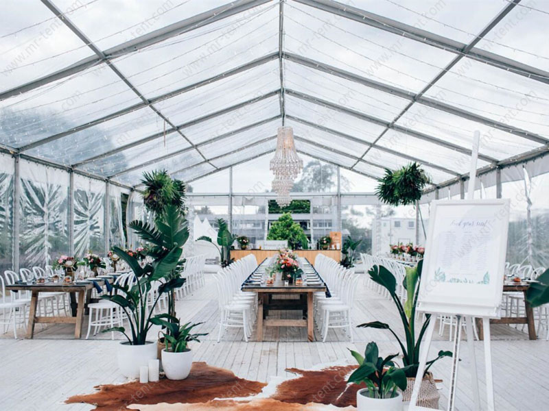 Carpas de bodas y fiestas transparentes de 15x30 m