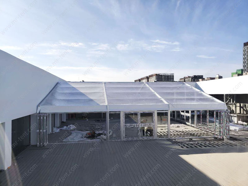 Carpas de fiesta para exteriores con paredes de vidrio para 500 personas