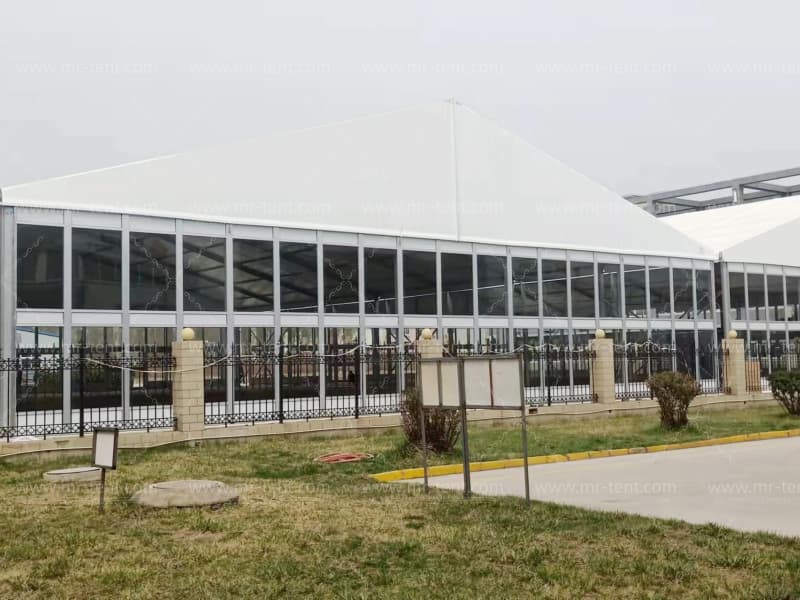 Carpa para eventos con paredes de vidrio 500–1000 personas