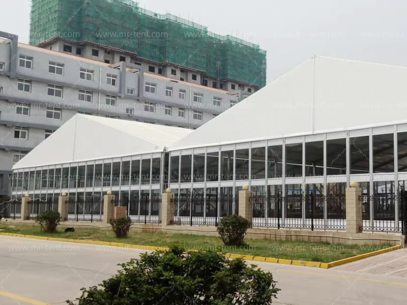 Carpa para eventos con paredes de vidrio 500–1000 personas