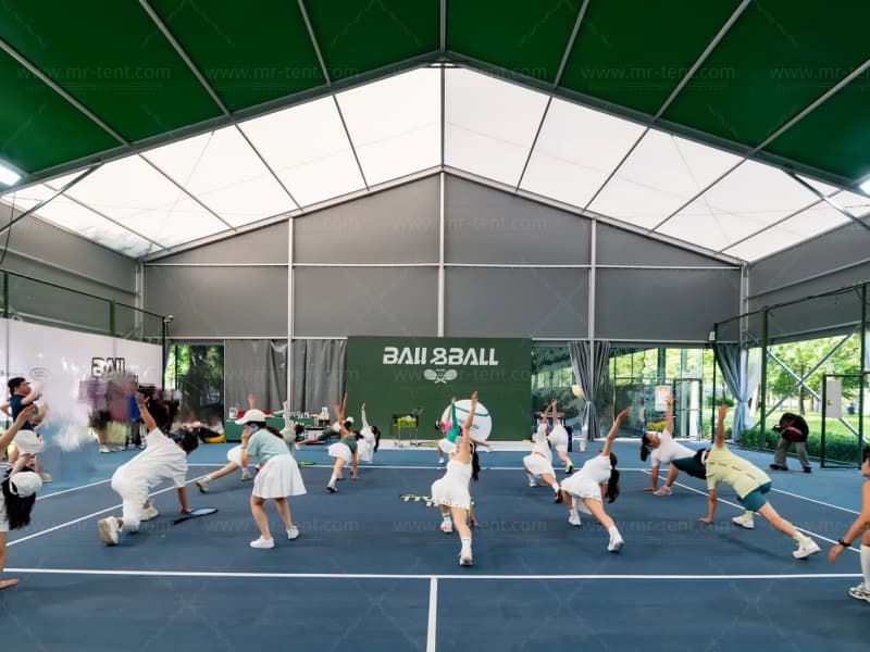 Carpa de aluminio para cancha de tenis