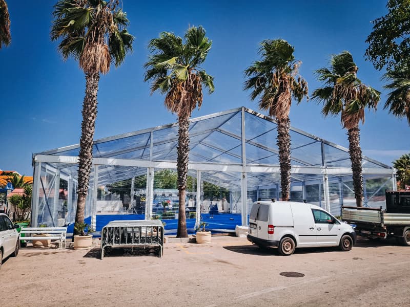 Carpa grande blanca para eventos 500–1000 personas
